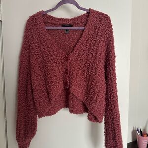 Cozy Pink Textured Women's Sweater